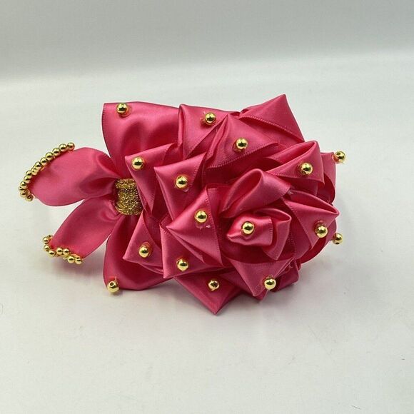 Hair Band Hand-made Hair Accessories For Girls Pink 4 in Wide - Picture 11 of 12